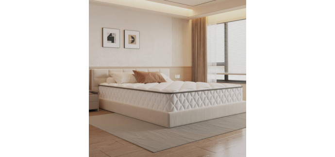 JoyBuy: GTIMEX Matelas ressorts ensachés 140x200 cm 7 zones H3 à 115,98€ (au lieu de 289,99€)