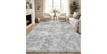 Cdiscount: Tapis Salon Shaggy 160 x 230 cm - Poils longs, Gris clair à 26,99€ (au lieu de 49,99€)