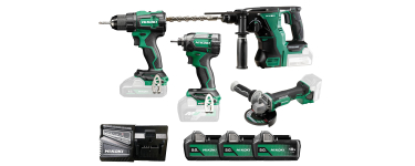 Amazon: Set 4 Outils 18V Brushless Hikoki KC18DEWHZ - Perforateur, Perceuse, Meuleuse, Visseuse à choc à 572