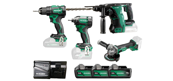 Amazon: Set 4 Outils 18V Brushless Hikoki KC18DEWHZ - Perforateur, Perceuse, Meuleuse, Visseuse à choc à 572