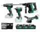 Amazon: Set 4 Outils 18V Brushless Hikoki KC18DEWHZ - Perforateur, Perceuse, Meuleuse, Visseuse à choc à 572