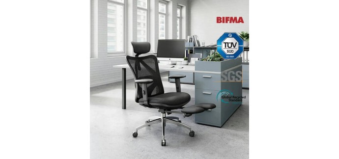 JoyBuy: SIHOO M18 Pro M18-M156X Chaise de bureau ergonomique avec repose-pieds à 125,97€