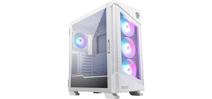 Amazon: Boîtier PC ATX MSI MPG Velox 100R White - ARGB, 4 ventilateurs 120 mm à 84,01€ (au lieu de 107,42€)