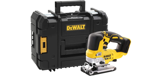 Amazon: Scie sauteuse brushless Dewalt DCS334 NT + coffret T-Stack à 151,75€ (au lieu de 165,74€)