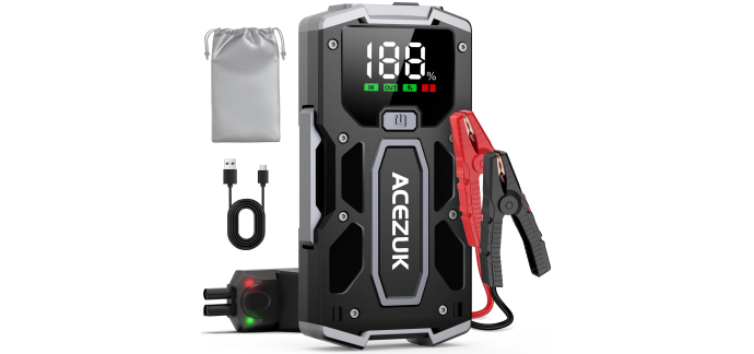 Amazon: Booster Batterie Voiture Acezuk M01 - 7000A à 34,31€ (au lieu de 41,1€)