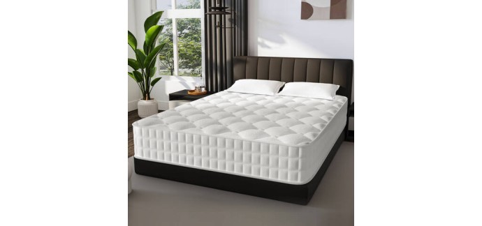 JoyBuy: GTIMEX Matelas à ressorts 7 zones 140x190 cm H3 à 111,48€ (au lieu de 259,99€)