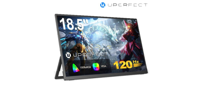 JoyBuy: UPERFECT Moniteur portable 18,5" 120 Hz IPS Full HD mat - PC portable, smartphone à 109,99€