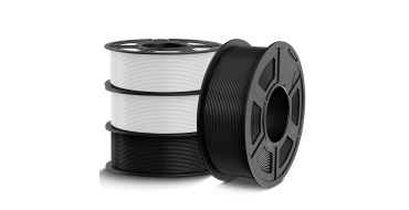 Amazon: Lot de 4 Bobines d'1 Kg de Filament Tecbears - PETG, Noir & Blanc à 31,67€ (au lieu de 45,99€)