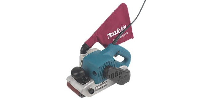 Screwfix: Ponceuse à bande Makita 9403/2 - 100mm, 1200W, 500 m/min à 279,99€ (au lieu de 339,99€)