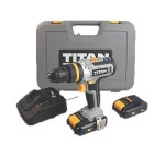 Screwfix: Perceuse visseuse sans fil Titan TTI886DRS 18V Li-ion TXP 2 x 2Ah à 49,99€ (au lieu de 69,99€)
