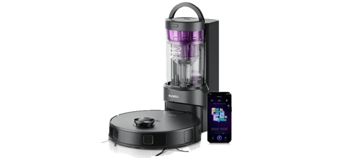 JoyBuy: Eureka E20 Plus - Aspirateur robot 8000 Pa, station vidage auto, DuoDetect IA à 129,98€