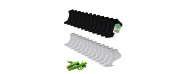 Amazon: 12 Paires de Chaussettes SukModen Sneaker à 12,84€