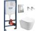 ManoMano: Pack WC bâti-support Grohe + WC Swiss Aqua Technologies Infinitio sans bride, fixation invisible + p