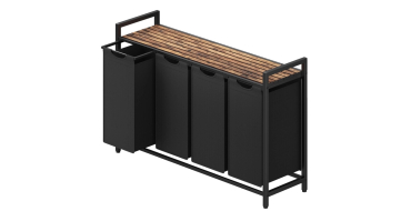 JoyBuy: Panier à linge Ochama 4 compartiments - 4 x 40 L, cadre métallique à 35,99€ (au lieu de 69,44€)