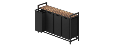 JoyBuy: Panier à linge Ochama 4 compartiments - 4 x 40 L, cadre métallique à 35,99€ (au lieu de 69,44€)