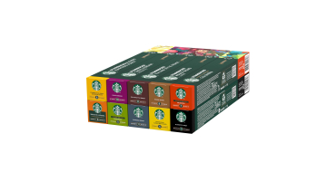 Amazon: Lot de 100 Capsules de Café Starbucks Pack Découverte by Nespresso à 18,33€ (au lieu de 40,39€) (via