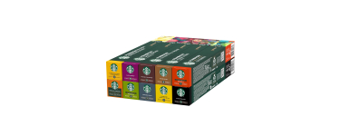 Amazon: Lot de 100 Capsules de Café Starbucks Pack Découverte by Nespresso à 18,33€ (au lieu de 40,39€) (via