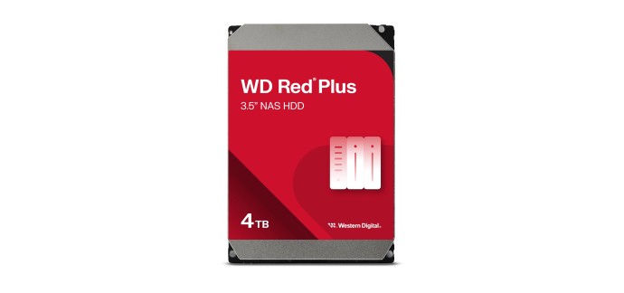 Amazon: Disque Dur Interne 3,5" WD Red Plus NAS - 4 To à 156,99€