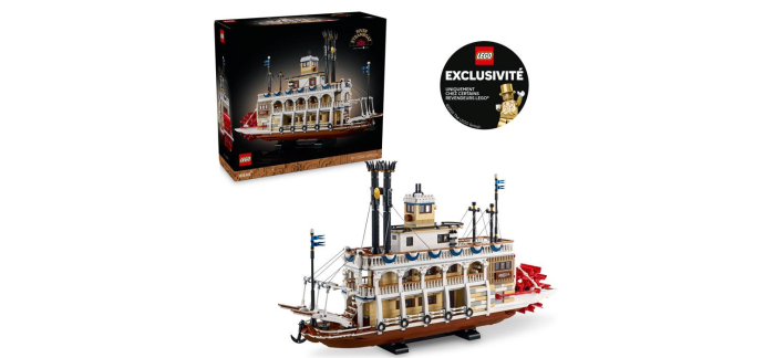 Cdiscount: Lego Bateau à vapeur du Mississippi 21356 (Jouet) à 259,99€ (au lieu de 329,99€)