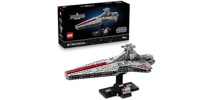 Amazon: LEGO® Star Wars™ Le Croiseur d’Assaut de Classe Venator (75441) à 51,99€ (au lieu de 79,99€)