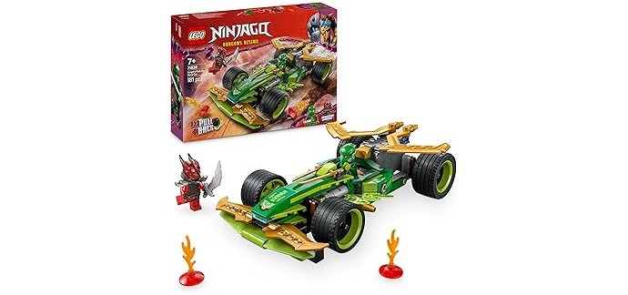 Amazon: LEGO® Ninjago La Voiture de Course à rétrofriction de Lloyd (71828) à 16,99€ (au lieu de 24,99€)