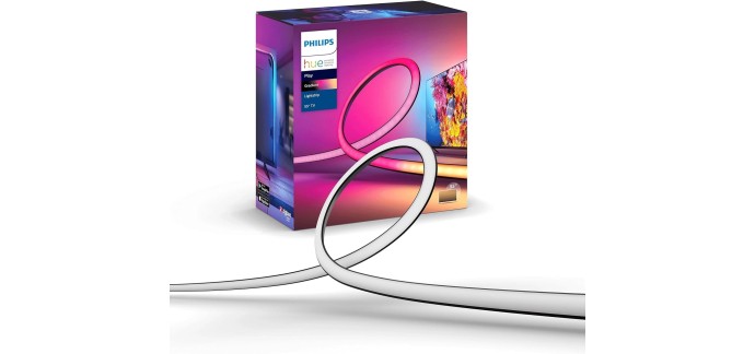 Amazon: Philips Hue Play Gradient Lightstrip pour TV 55" à 129,99€ (au lieu de 165€)