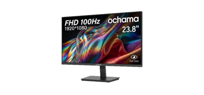 JoyBuy: Moniteur de bureau 23,8" - 1080p, 100 Hz, bordures ultra-étroites à 69,99€ (au lieu de 89,99€)