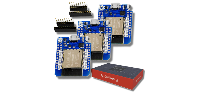 Amazon: Lot de 3 AZDelivery ESP32 D1 Mini NodeMCU WiFi ESP32-Wroom-32 à 5,76€ (au lieu de 19,19€)