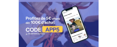 Decathlon: 5€ de réduction dès 100€ d'achat sur l'application