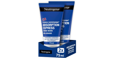 Amazon: Lot de 2 Tubes de 75ml de Crèmes Mains Neutrogena Absorption Express Formule Norvégienne à 4,73€