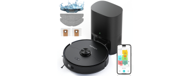 JoyBuy: Robot aspirateur laveur Lubluelu L15 Max - 4000 Pa, navigation laser, 5 cartes à 105,99€