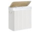 JoyBuy: Panier à linge Ochama 3 compartiments 150 L pliable avec couvercle bambou à 21,98€
