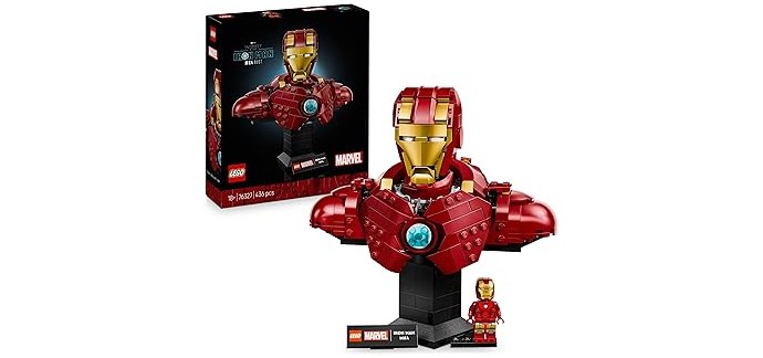 Amazon: LEGO® Marvel Buste d'Iron Man MK4 (76327) à 39,99€ (au lieu de 43,99€)