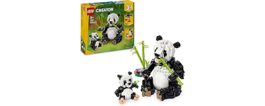 Amazon: LEGO® Creator Animaux Sauvages  la Famille de Pandas (31165) à 28,79€ (au lieu de 39,99€)