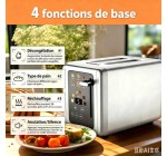 JoyBuy: WHALL Grille-pain numérique 2 tranches, écran tactile, 6 niveaux à 19,99€ (au lieu de 49,99€)
