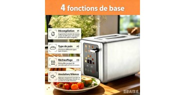 JoyBuy: WHALL Grille-pain numérique 2 tranches, écran tactile, 6 niveaux à 19,99€ (au lieu de 49,99€)
