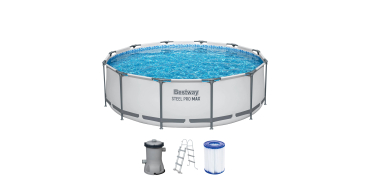 Amazon: Piscine tubulaire Bestway Steel Pro Max - Ø 366 x 100 cm, pompe incluse à 229,99€