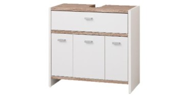LIDL: LIVARNO Meuble sous-vasque Boston 58,1x55x28 cm blanc/chêne à 34,99€ (au lieu de 44,99€)