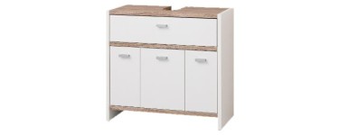 LIDL: LIVARNO Meuble sous-vasque Boston 58,1x55x28 cm blanc/chêne à 34,99€ (au lieu de 44,99€)