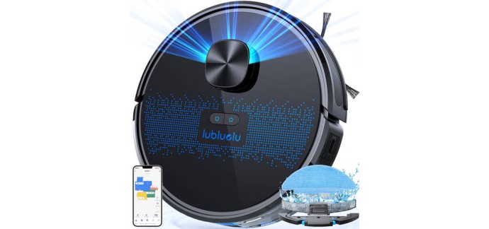 JoyBuy: Lubluelu SL60D Aspirateur robot laveur 2-en-1 - 4000 Pa, navigation laser, 55 dB à 92,99€