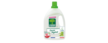 Amazon: Lessive L'Arbre Vert Ecolabel Savon Végétal - 67 Lavages, 3.015l, Hypoallergénique à 8,70€ (au lieu