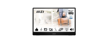 Amazon: Écran portable 15,6" MSI Pro MP161 E2 - FHD IPS, USB-C à 79,99€ (au lieu de 92,56€)