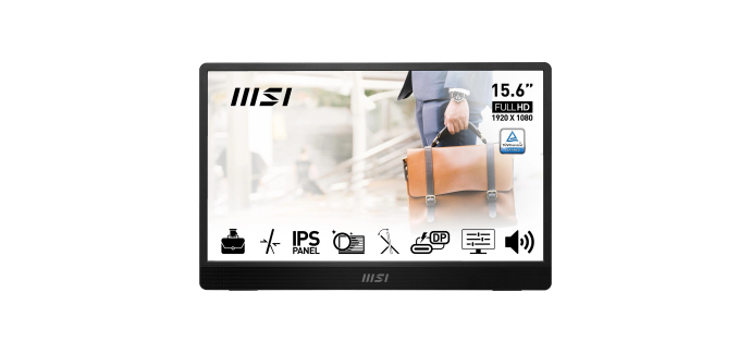 Amazon: Écran portable 15,6" MSI Pro MP161 E2 - FHD IPS, USB-C à 79,99€ (au lieu de 92,56€)