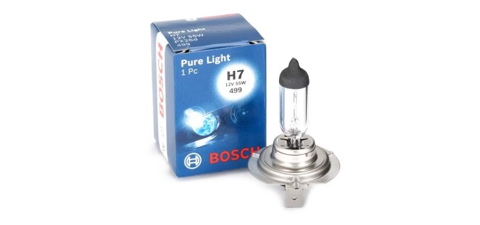 Amazon: Lampe de phare Bosch Pure Light H7 12V 55W à 2,5€ (au lieu de 3,14€)