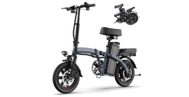 JoyBuy: Vélo électrique pliable 14 pouces - Batterie 48V 7,5Ah, autonomie 40-60 km à 399€ (au lieu de 600€)