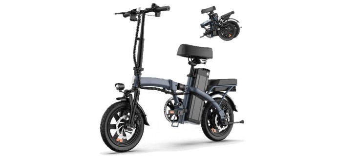 JoyBuy: Vélo électrique pliable 14 pouces - Batterie 48V 7,5Ah, autonomie 40-60 km à 399€ (au lieu de 600€)