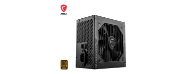 Amazon: Alimentation PC MSI MAG A750BN - PCIe 5.0, 750W, 80 Plus Bronze à 50,96€ (au lieu de 79,99€)