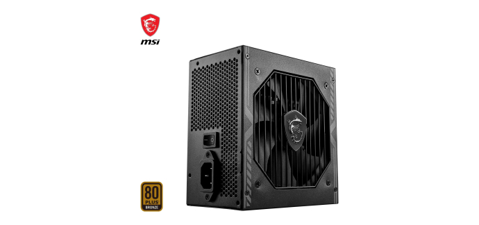 Amazon: Alimentation PC MSI MAG A750BN - PCIe 5.0, 750W, 80 Plus Bronze à 50,96€ (au lieu de 79,99€)