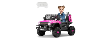 JoyBuy: Neuleb Voiture électrique enfant 12V - Télécommande parentale, Bluetooth, suspension à 69,39€
