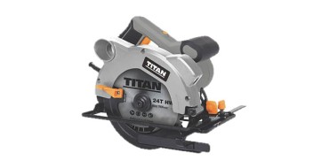 Screwfix: Scie circulaire filaire Titan TTB874CSW 1200W 165mm à 34,99€ (au lieu de 49,99€)